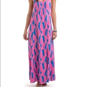 Vineyard Vines feather maxi dress size 16